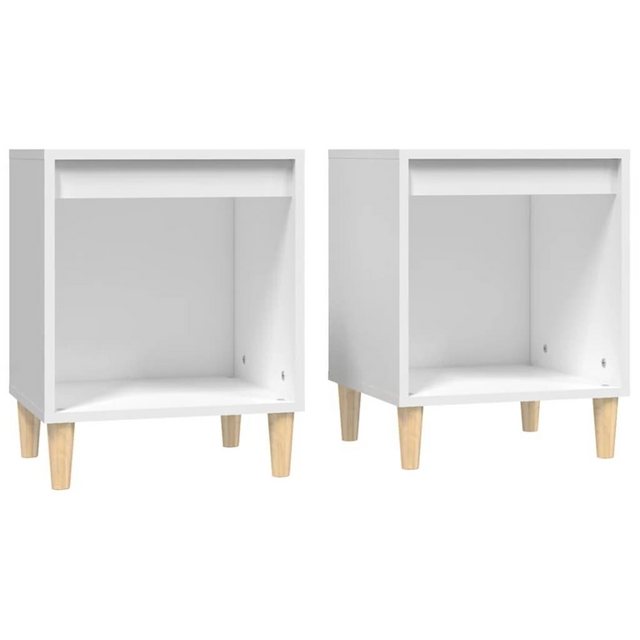 Bild von vidaXL Nachttisch Nachttische 2 Stk Weiß 40x35x50 cm Nachtkonsole