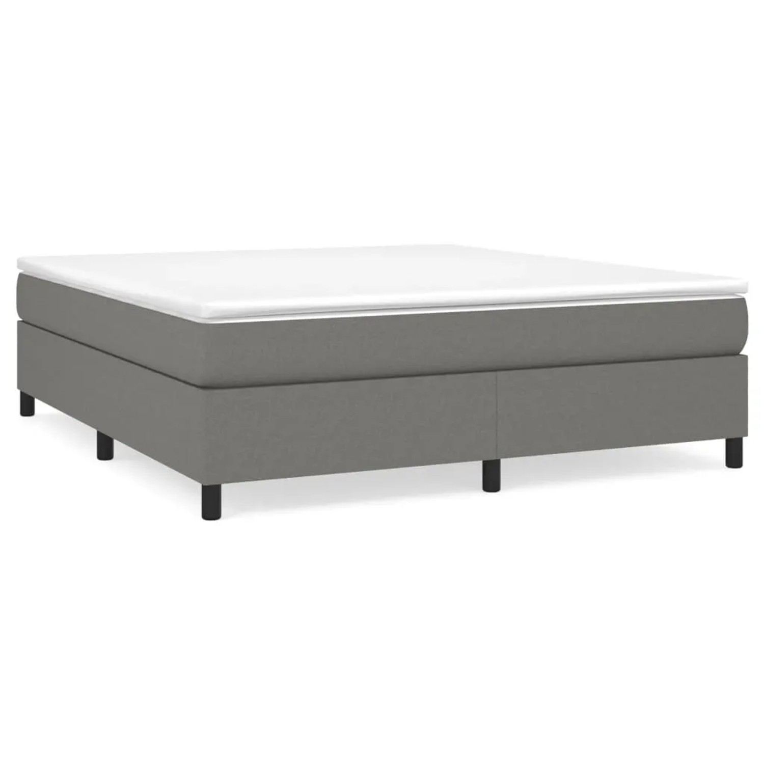 Bild von vidaXL Bettgestell, Bettrahmen Dunkelgrau 180×200 cm Stoff