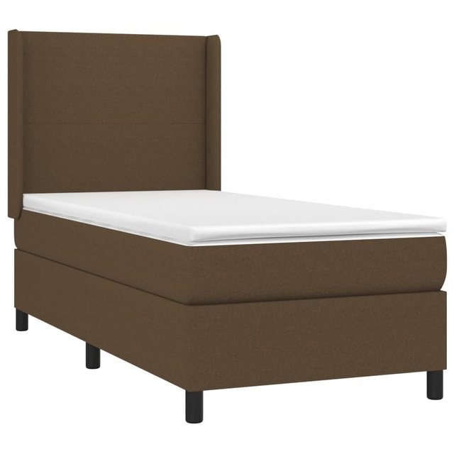 Bild von vidaXL Boxspringbett mit Matratze Dunkelbraun 90x190 cm Stoff1393882