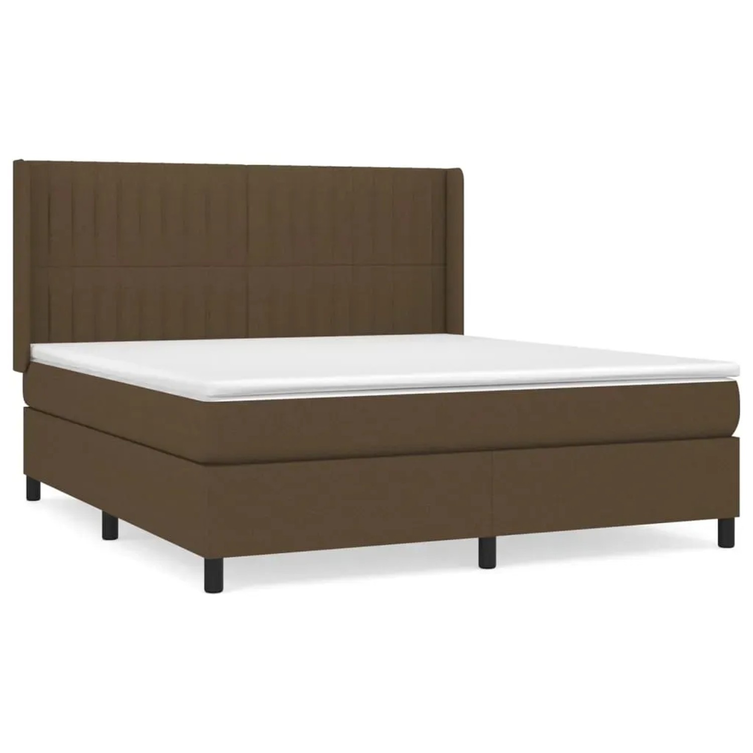Bild von vidaXL Boxspringbett mit Matratze Dunkelbraun 180x200 cm Stoff1380157