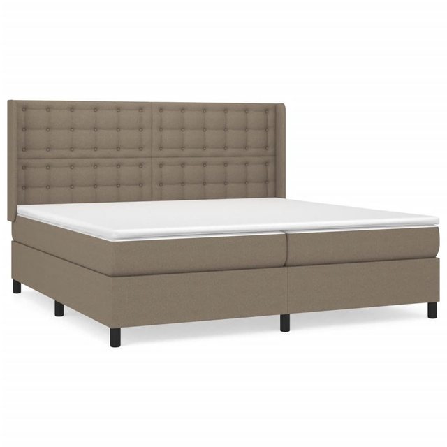 Bild von vidaXL Boxspringbett Boxspringbett mit Matratze Taupe 200x200 cm Stoff Bett Bettgestell