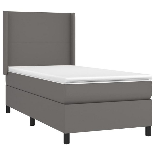 Bild von vidaXL Boxspringbett mit Matratze Grau 80x200 cm Kunstleder1466225