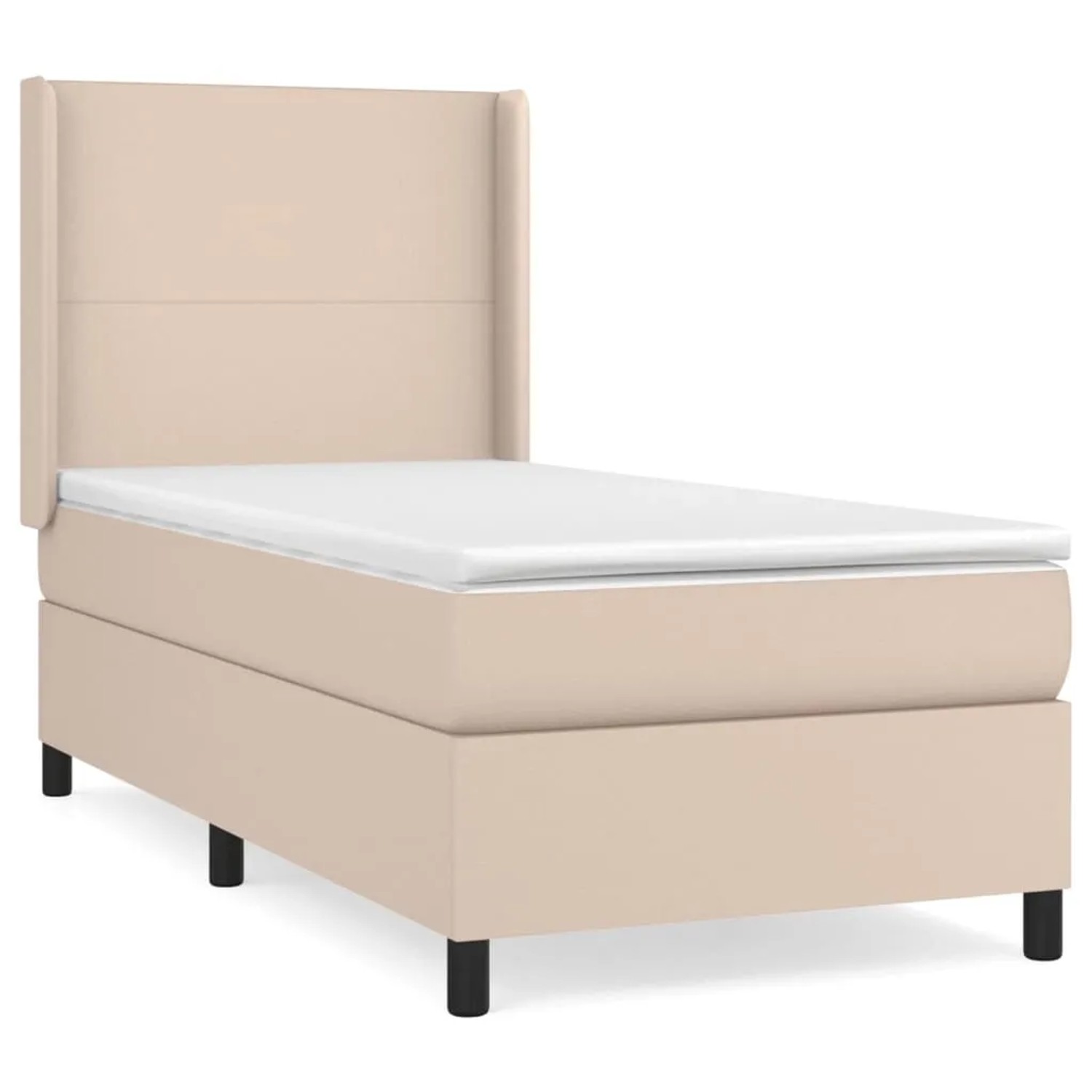 Bild von vidaXL Boxspringbett mit Matratze Cappuccino-Braun 90x200cm Kunstleder1466239