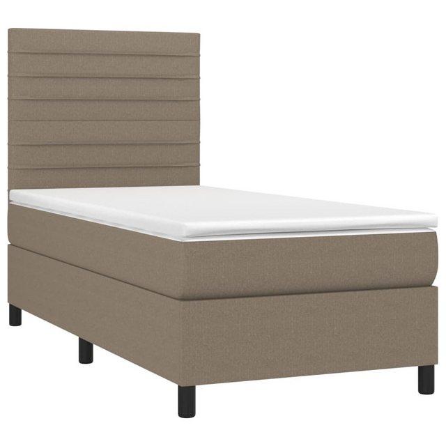 Bild von vidaXL Boxspringbett mit Matratze & LED Taupe 90x200 cm Stoff1467700
