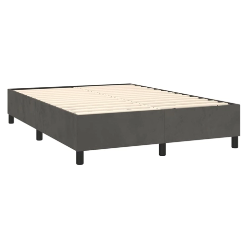 Bild von vidaXL Boxspringbett mit Matratze LED Bett Doppelbett Polsterbett Schlafzimmerbett Bettrahmen Lattenrost Bettgestell Hotelbett Rosa 140x200cm Samt