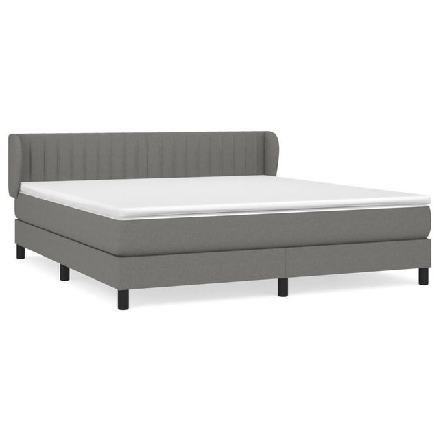 Bild von vidaXL Boxspringbett mit Matratze Dunkelgrau 160x200 cm Stoff1398006
