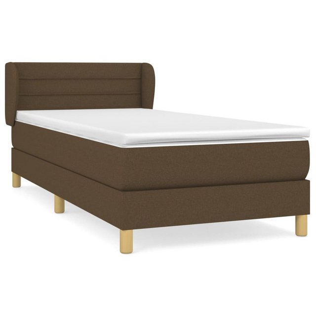 Bild von vidaXL Boxspringbett mit Matratze Dunkelbraun 90x200 cm Stoff1372158