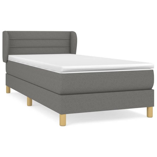 Bild von vidaXL Boxspringbett mit Matratze Dunkelgrau 100x200 cm Stoff1399195