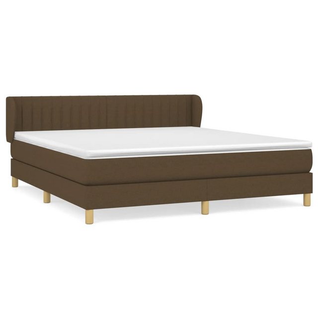 Bild von vidaXL Boxspringbett Boxspringbett mit Matratze Dunkelbraun 180x200 cm Stoff Bett Bettgeste