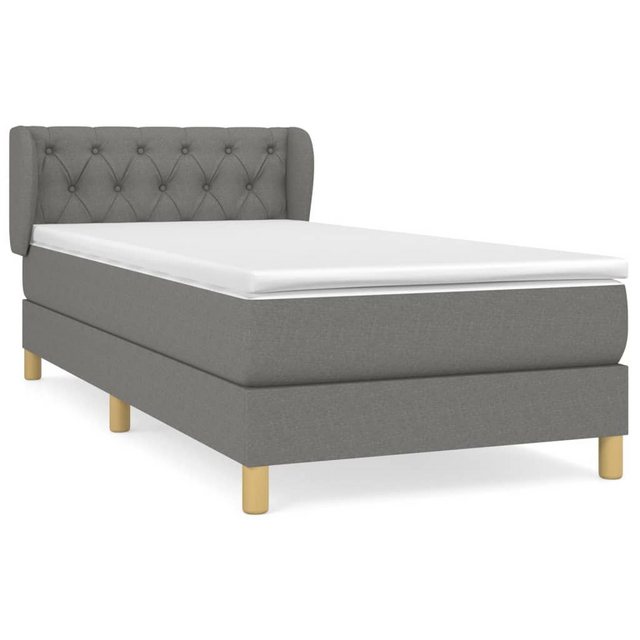 Bild von vidaXL Boxspringbett mit Matratze Dunkelgrau 80x200 cm Stoff1372083