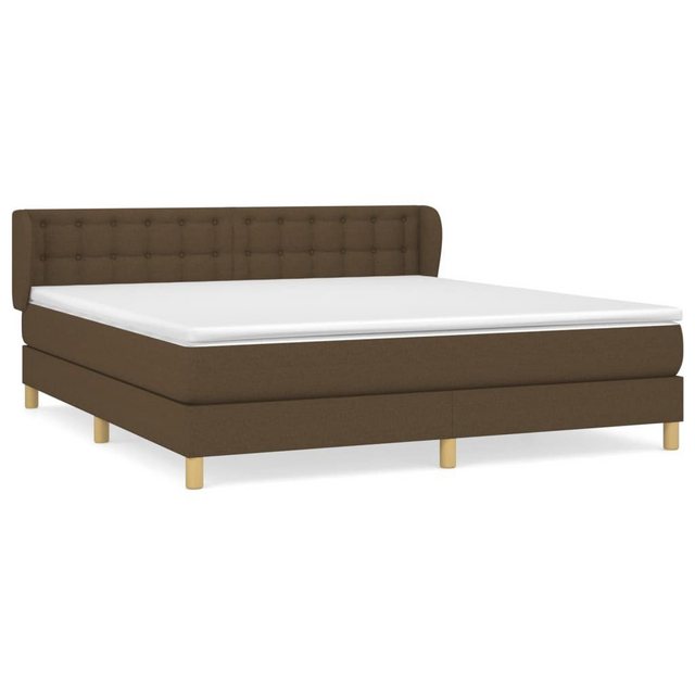 Bild von vidaXL Boxspringbett Boxspringbett mit Matratze Dunkelbraun 180x200 cm Stoff Bett Bettgeste