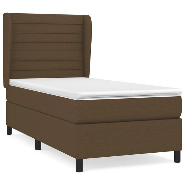Bild von vidaXL Boxspringbett mit Matratze Dunkelbraun 80x200 cm Stoff1372475