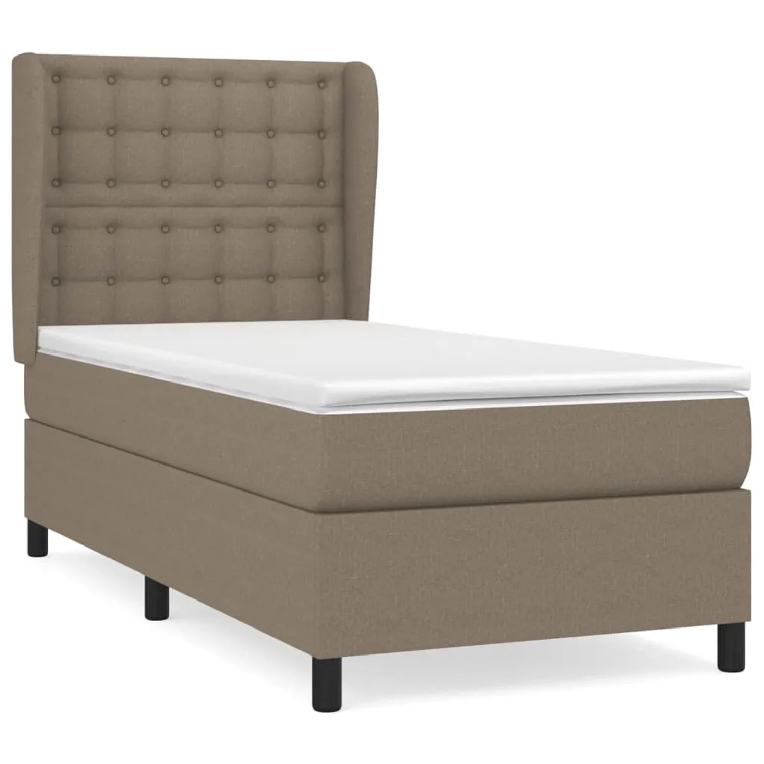 Bild von vidaXL Boxspringbett mit Matratze Taupe 80x200 cm Stoff1368926
