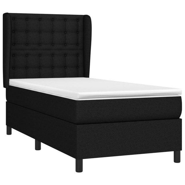 Bild von vidaXL Boxspringbett mit Matratze Schwarz 90x190 cm Stoff1467670
