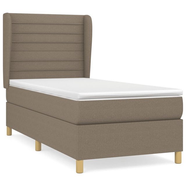 Bild von vidaXL Boxspringbett Boxspringbett mit Matratze Taupe 80x200 cm Stoff Bett Bettgestell