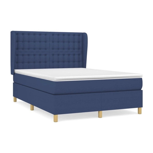 Bild von vidaXL Boxspringbett mit Matratze Blau 140x190 cm - Ein Komfortwunder für das Schlafzimmer