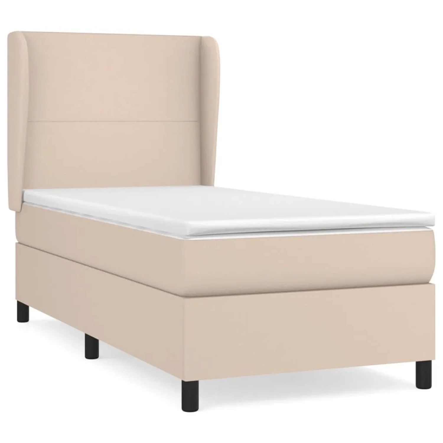 Bild von vidaXL Boxspringbett mit Matratze Cappuccino-Braun 90x200cm Kunstleder1466768
