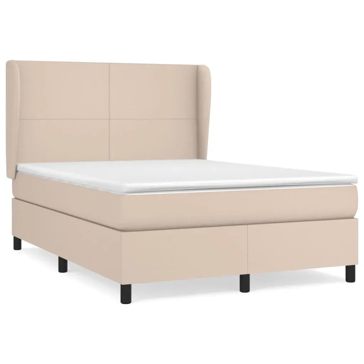 Bild von vidaXL Boxspringbett Matratze Cappuccino-Braun 140x200cm Kunstleder1466670