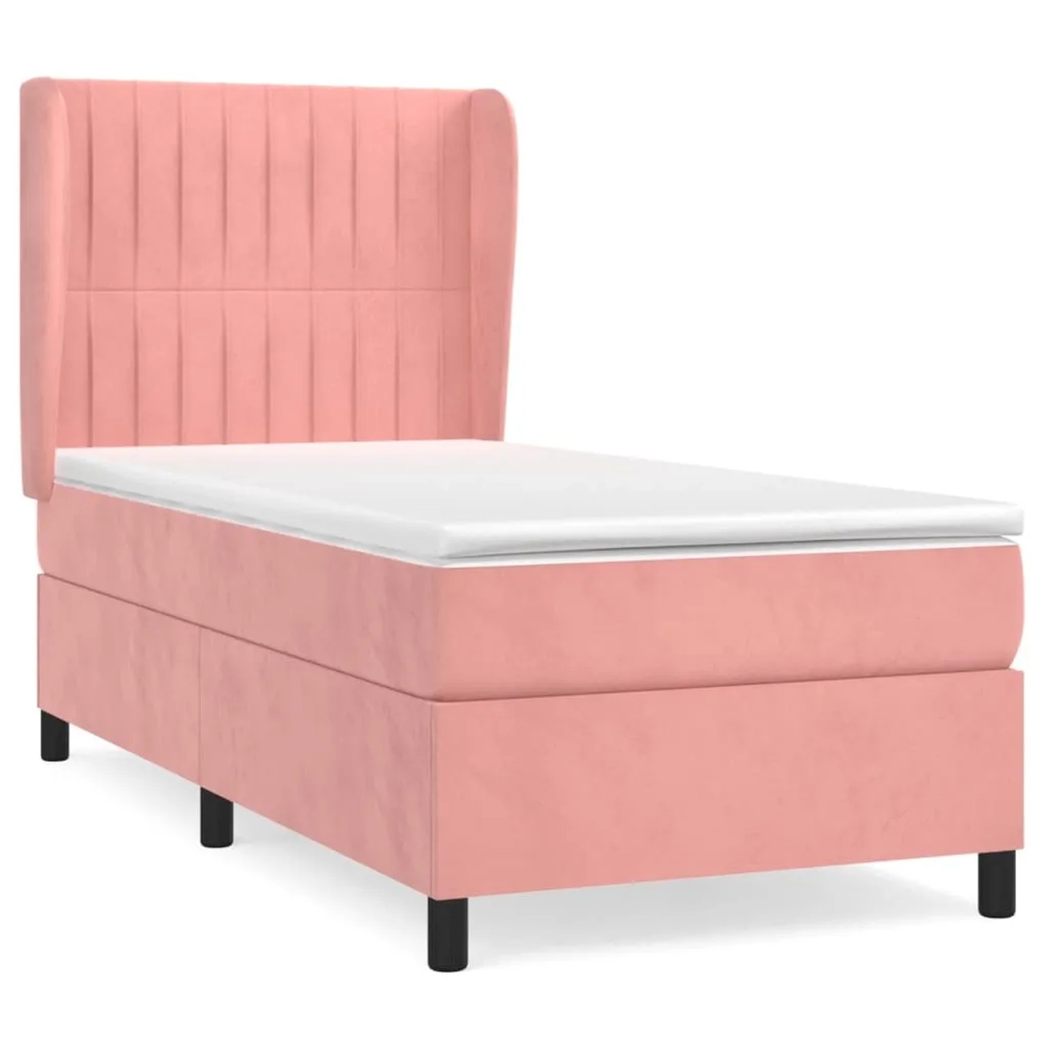 Bild von vidaXL Boxspringbett mit Matratze Rosa 100x200 cm Samt1469378