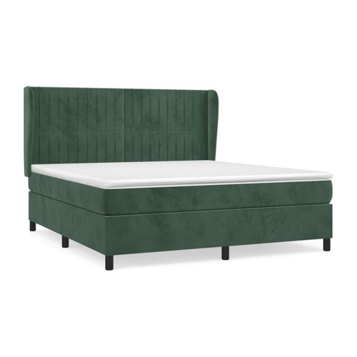 Bild von vidaXL Boxspringbett mit Matratze & Topper in Dunkelgrün