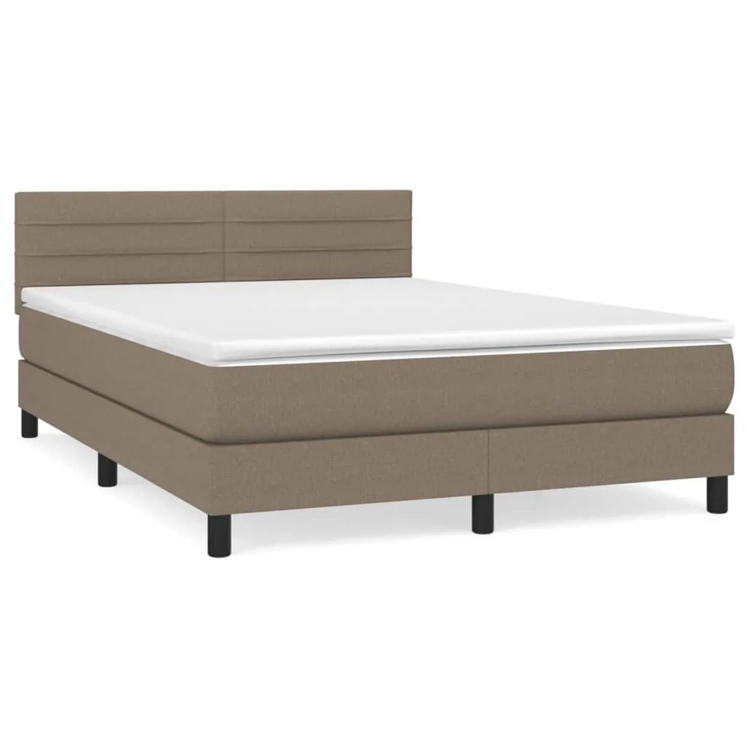 Bild von vidaXL Boxspringbett mit Matratze Taupe 140x190 cm Stoff1466857