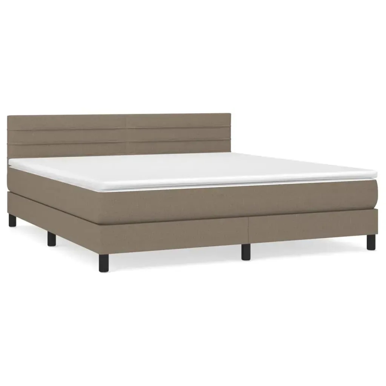 Bild von vidaXL Boxspringbett mit Matratze Taupe 180x200 cm Stoff1380324