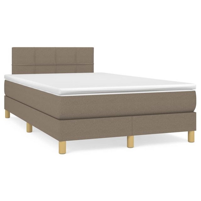 Bild von vidaXL Boxspringbett Boxspringbett mit Matratze Taupe 120x200 cm Stoff Bett Bettgestell