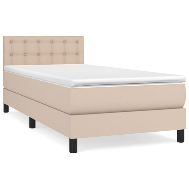 Bild von vidaXL Boxspringbett mit Matratze Cappuccino-Braun 90x190cm Kunstleder1389796