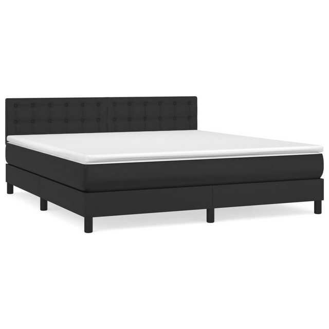 Bild von vidaXL Boxspringbett mit Matratze Schwarz 180x200 cm Kunstleder1389830