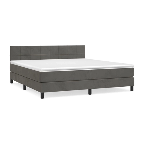 Bild von vidaXL Boxspringbett Dunkelgrau 160x200 cm