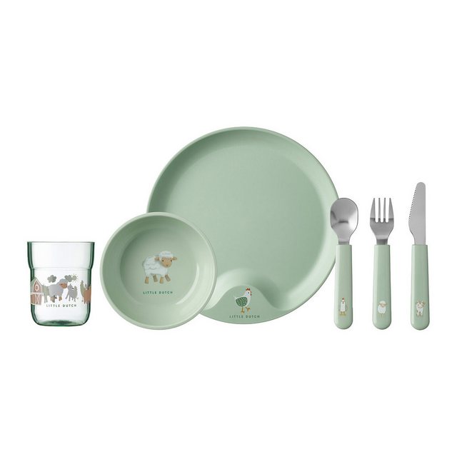Bild von Mepal – Kinder Geschirrset 6-teilig Mepal Mio – Kinder Geschirr – Inklusive Kinderglas, Kinderteller, Kinderschale und Kinderbesteck – Spülmaschinengeeignet & BPA-frei – 6-teilig – Little Farm
