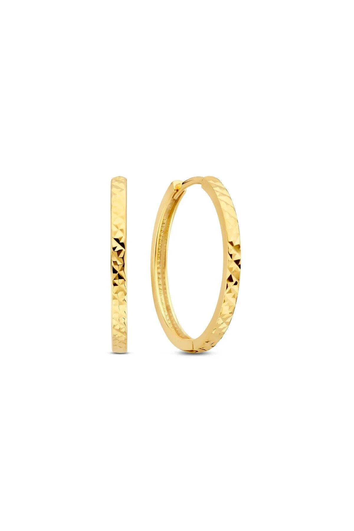 Bild von Beloro Jewels Creolen Quadrilatero D'ora Andria 9 Karat Gold Mit Diamantschliff Bo360089 für Damen - One Size