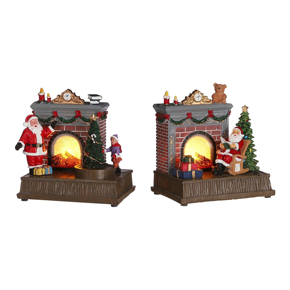 Bild von Edm Santa Claus Fireplace Christmas Tree Ornaments Golden