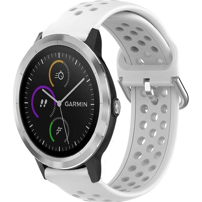 Bild von Strap-it Silikonarmband (Silikon, Vivoactive 3), Uhrenarmband, Weiss