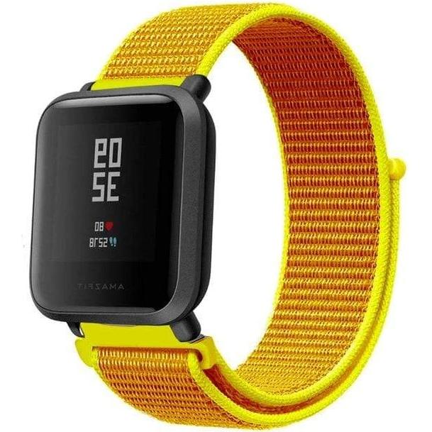 Bild von Strap-it Armband (20 mm, Nylon, Amazfit Bip), Uhrenarmband, Gelb