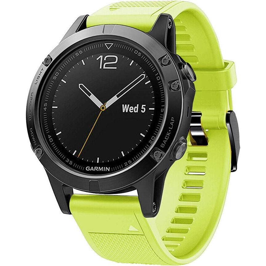 Bild von Strap-it Armband (22 mm, Silikon, fenix 5), Uhrenarmband, Grün