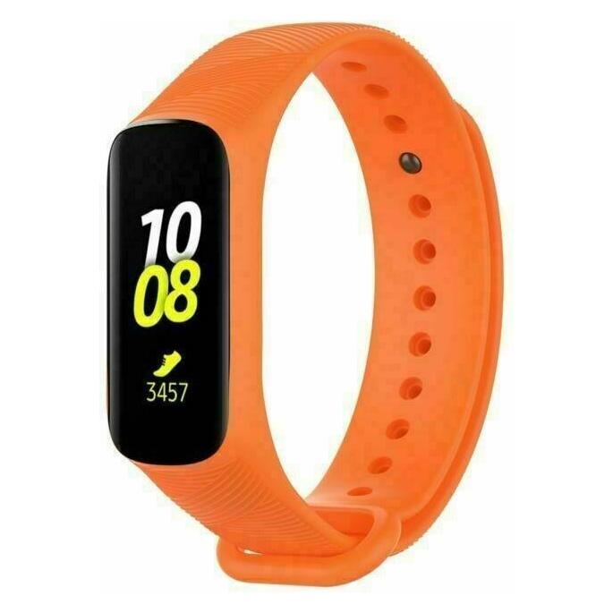 Bild von Strap-it Silikonarmband (Silikon, Galaxy Fit), Uhrenarmband, Orange