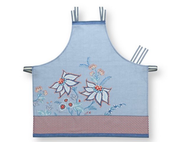 Bild von PiP Studio Kochschürze Flower Festival Schürze Blue 85 x 88 cm, Apron Flower Festival Blue 85x88cm