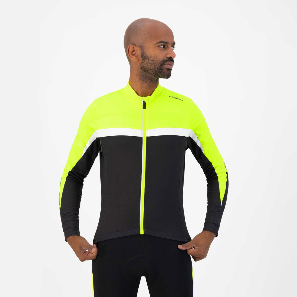 Bild von Rogelli Course Long Sleeve Jersey Gelb,Schwarz L Herren