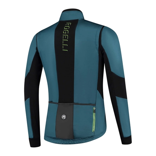 Bild von Rogelli Brave Fahrradjacke Herren - Rennradjacke - Blau/Schwarz/Limette - Größe 2XL