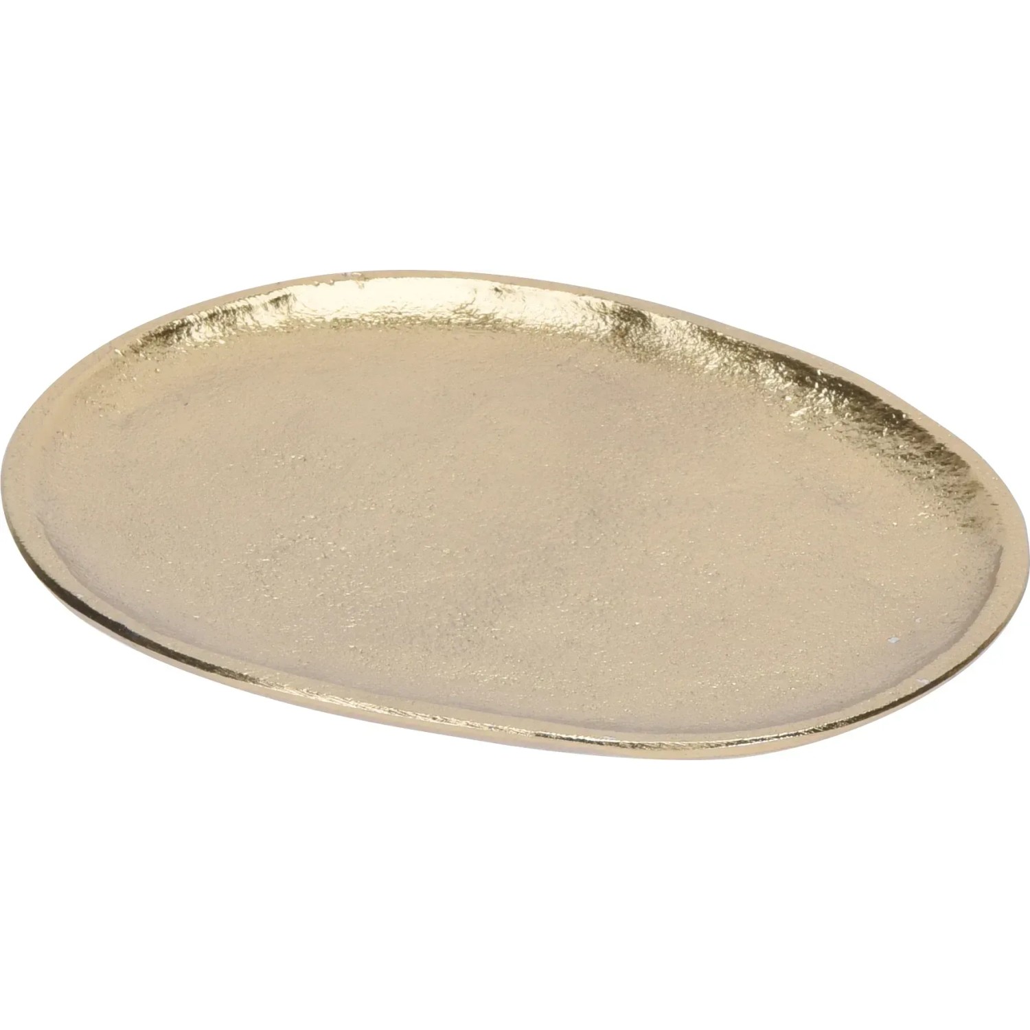 Bild von Dekoteller aus Metall oval 16 cm Gold