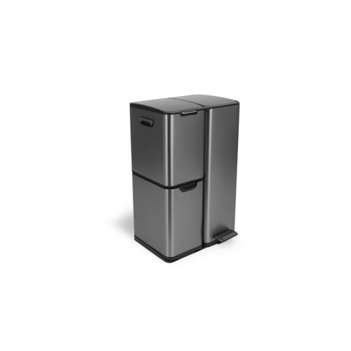 Bild von Umuzi Cleaning Soft-Close-Mülleimer | 60 l | Metallic-Grau