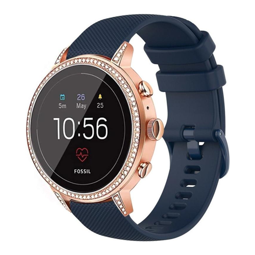 Bild von Strap-it Silikonarmband für Fossil Gen 5e - Blau