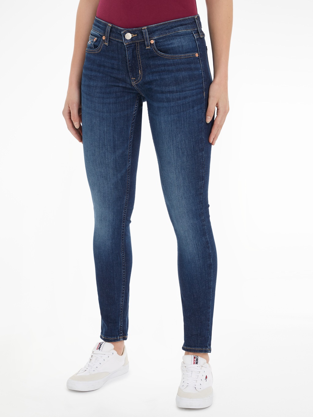 Bild von Tommy Jeans Skinny-fit-Jeans "Tommy Jeans Damenjeans Low Waist Skinny", mit Waschung, Logo-Badge