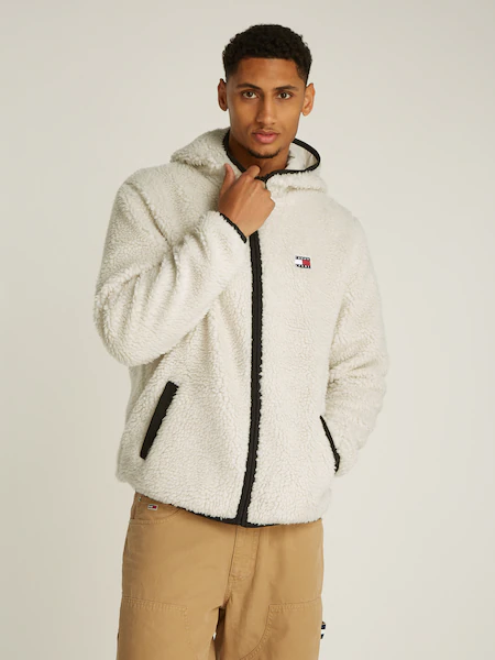 Bild von Tommy Jeans Plus Sweatjacke »TJM REG BADGE TEDDY ZIP TRU EXT«, Große Größen