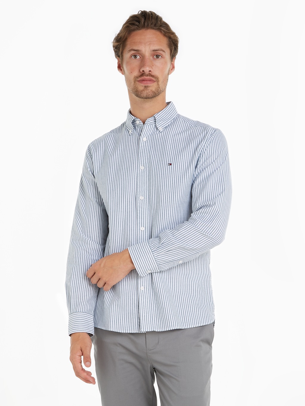 Bild von Tommy Hilfiger Langarmhemd "HERITAGE OXFORD STRIPE RF SHIRT"