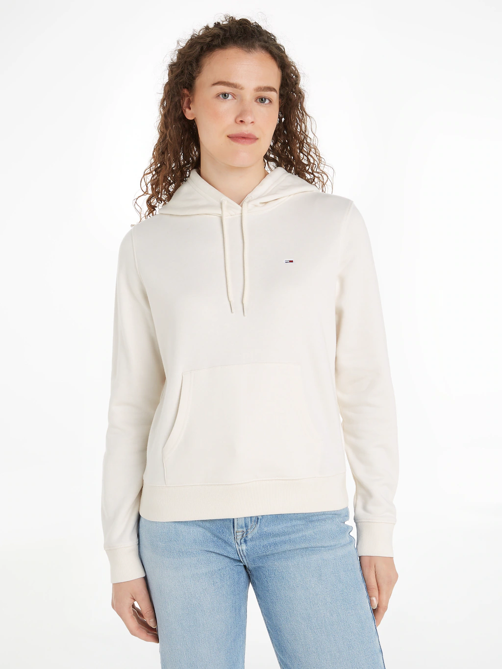 Bild von Tommy Jeans Kapuzensweatshirt "TJW REG S FLAG HOODIE", Kapuze mit Kordelm, Kängurutasche, Tommy Jeans Logo-Flag