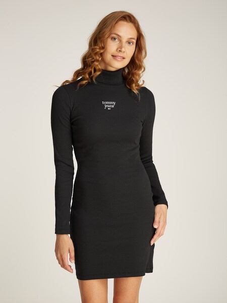 Bild von Tommy Jeans Jerseykleid »TJW ESSENTIAL TURTLENECK BODYCON«, mit gerippter Struktur, Logostickerei