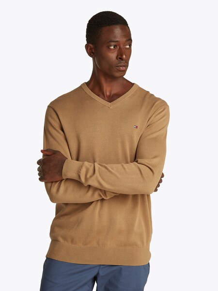 Bild von Tommy Hilfiger Strickpullover »ESSENTIAL COTTON V NECK«