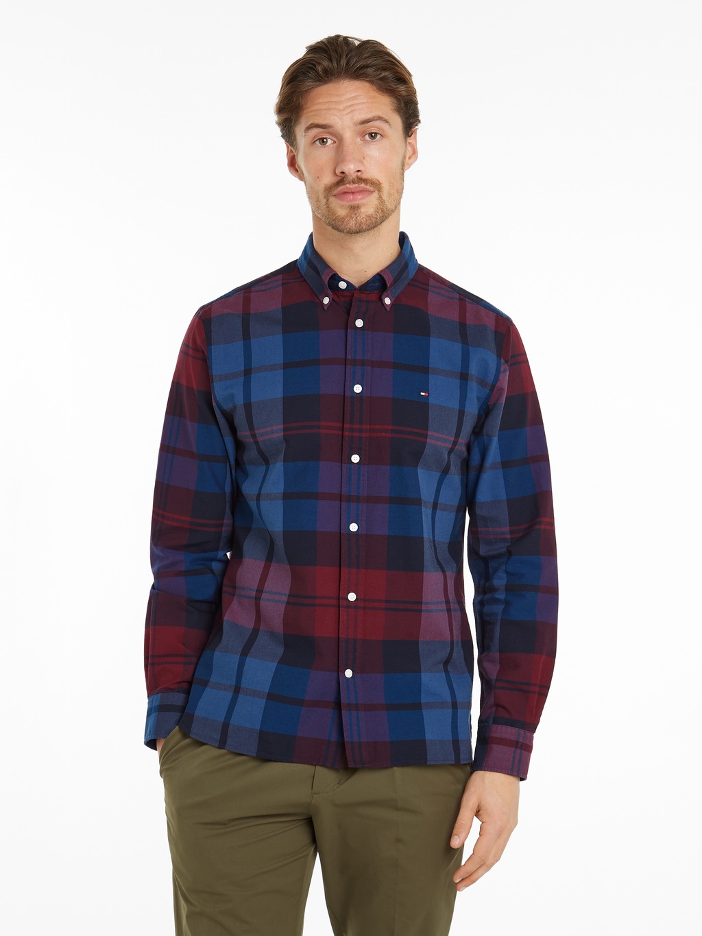 Bild von Tommy Hilfiger Langarmhemd "OXFORD BLACKWATCH CHK RF SHIRT"